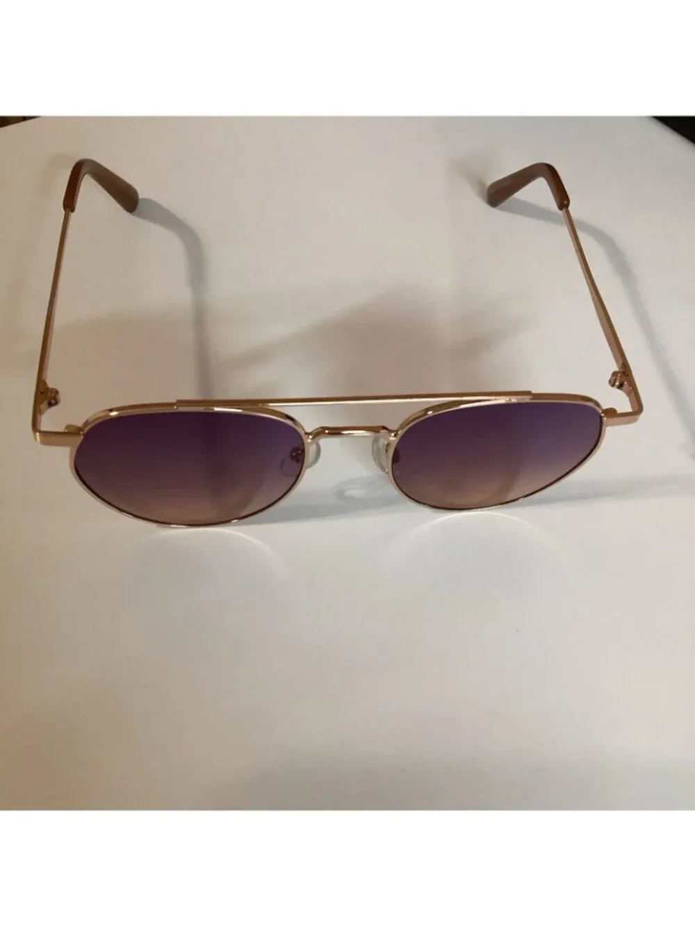 Women's Aviator Sunglasses Rose Gold  UVA/UVB Protection Multi Color Lenses Used